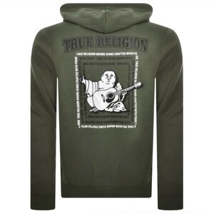 $119 TRUE RELIGION Hoodie Full Zip Men’s Size Medium Green NWT